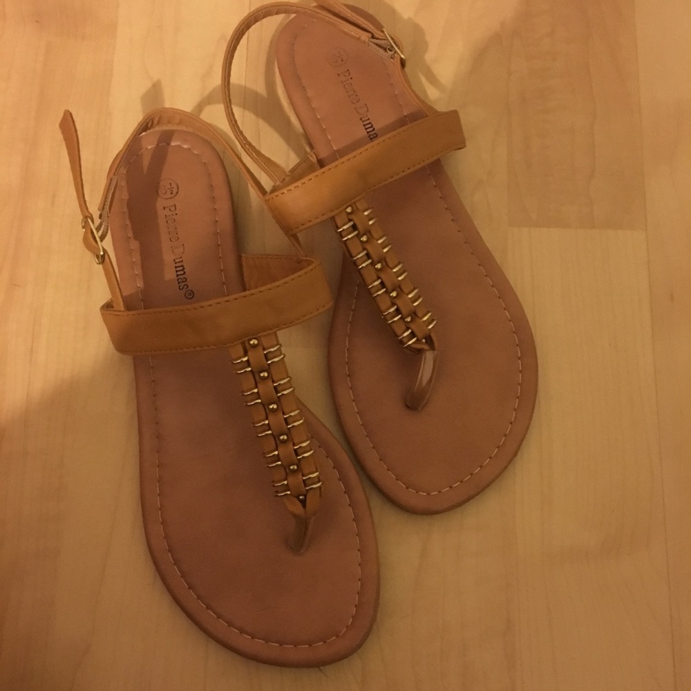 Pierre Dumas sandals with gold detailing